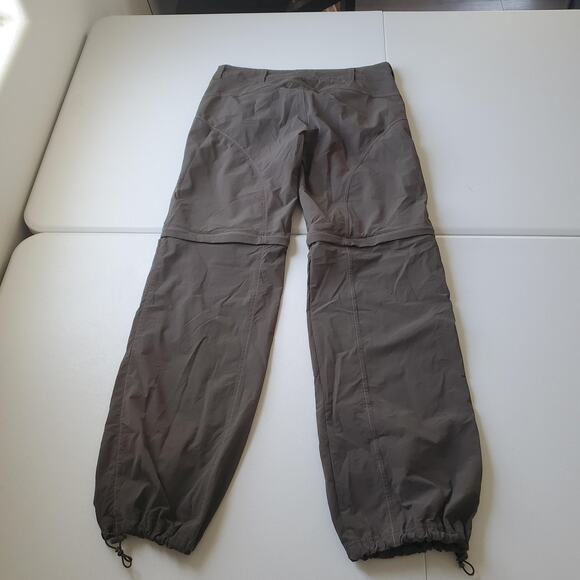 Athleta Pants Womens 12 Brown Convertible Hiking Jogger Zip Off Nylon Stretch - Picture 3 of 10